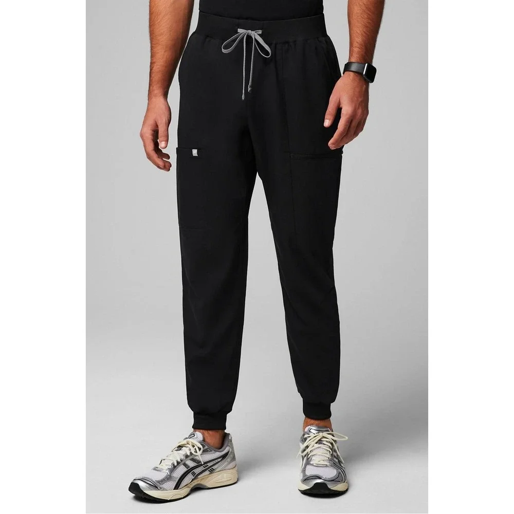 Fabletics Jogger Pants Black XL Mens Activewear Cargo Pockets Drawstring